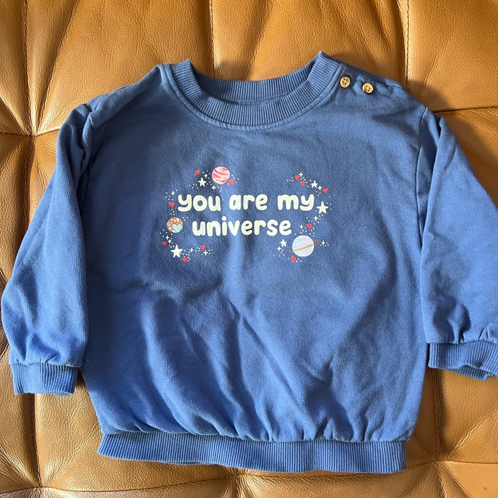 Cat & Jack Blue Kids Sweatshirt - 'You Are My Universe'